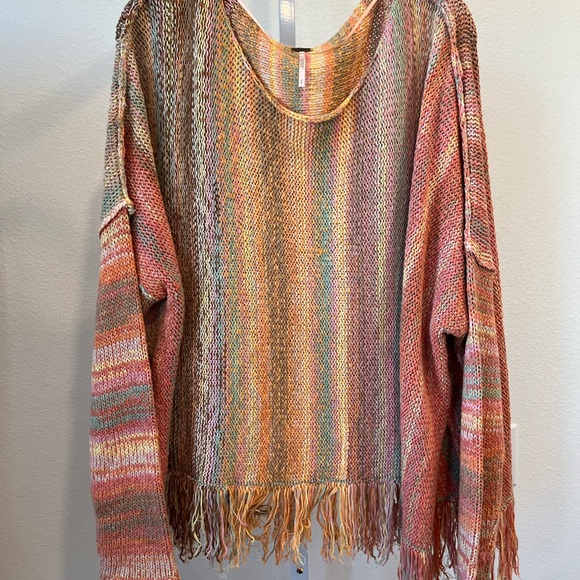 Free People Radiate Stripe Print Pullover Sweater - Picture 3 of 5